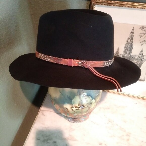 Bailey's Jackson Fur Felt Black Western/Cowboy Hat | Vintage 1990s | Size 6 5/8 - Picture 7 of 16
